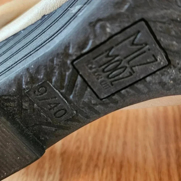 Miz Mooz Dory Leather Slingback Platform Wedge Open Toe Tan Sandal Shoes Size 9. - Picture 14 of 14